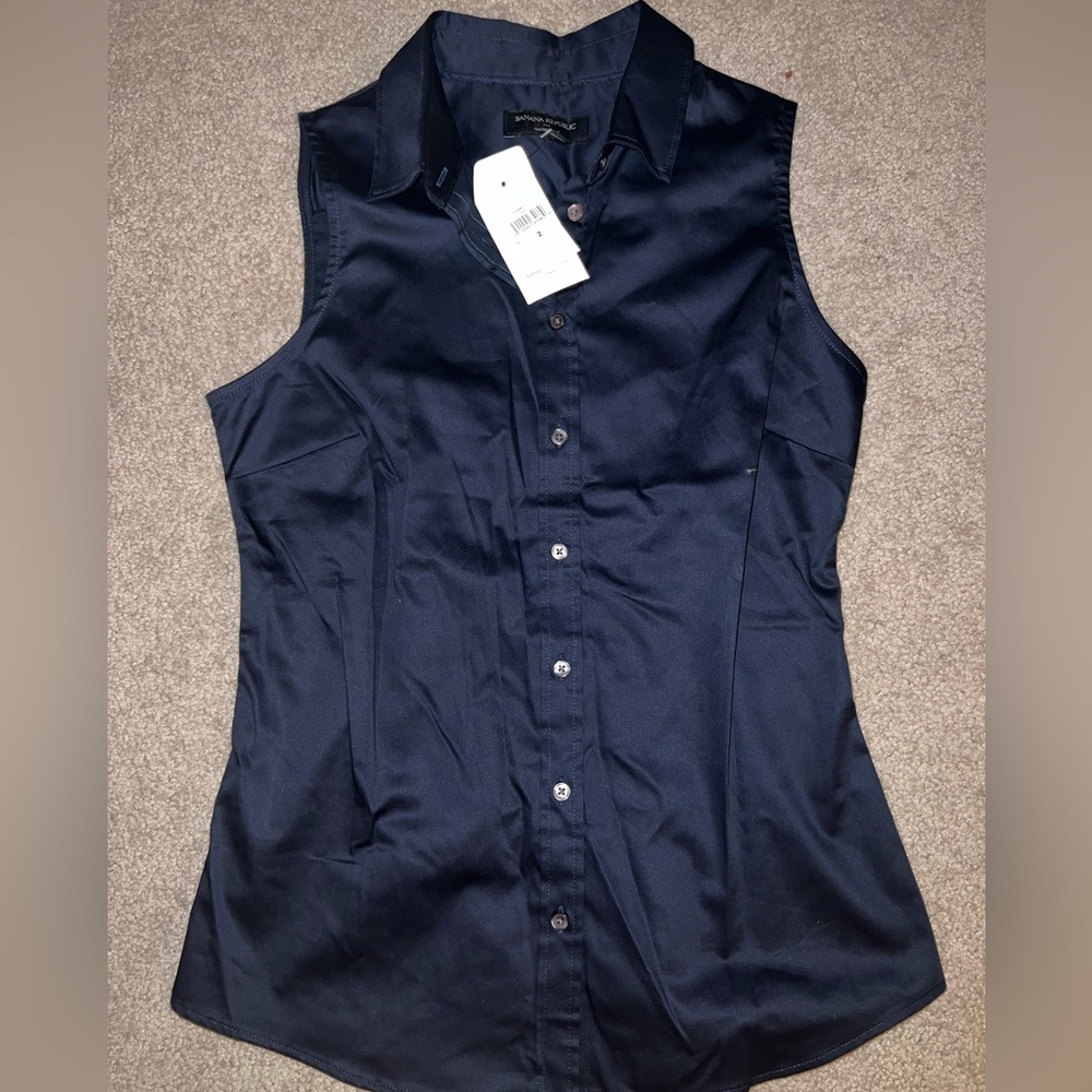 Navy Blue Tailored Shirt